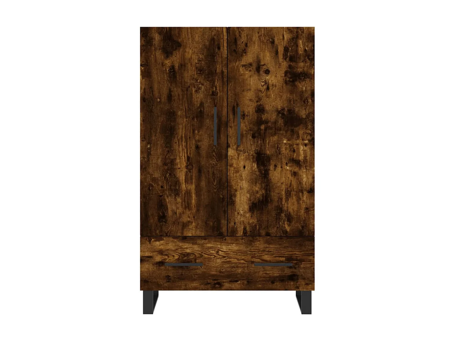 Buffet haut chêne fumé 69,5x31x115 cm bois d'ingénierie