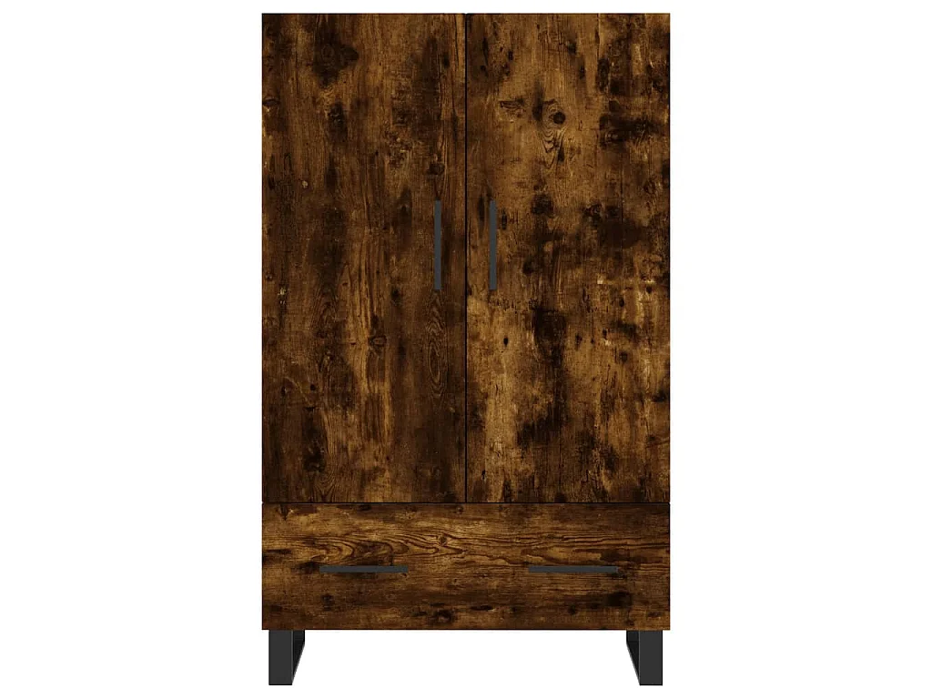 Buffet haut chêne fumé 69,5x31x115 cm bois d'ingénierie