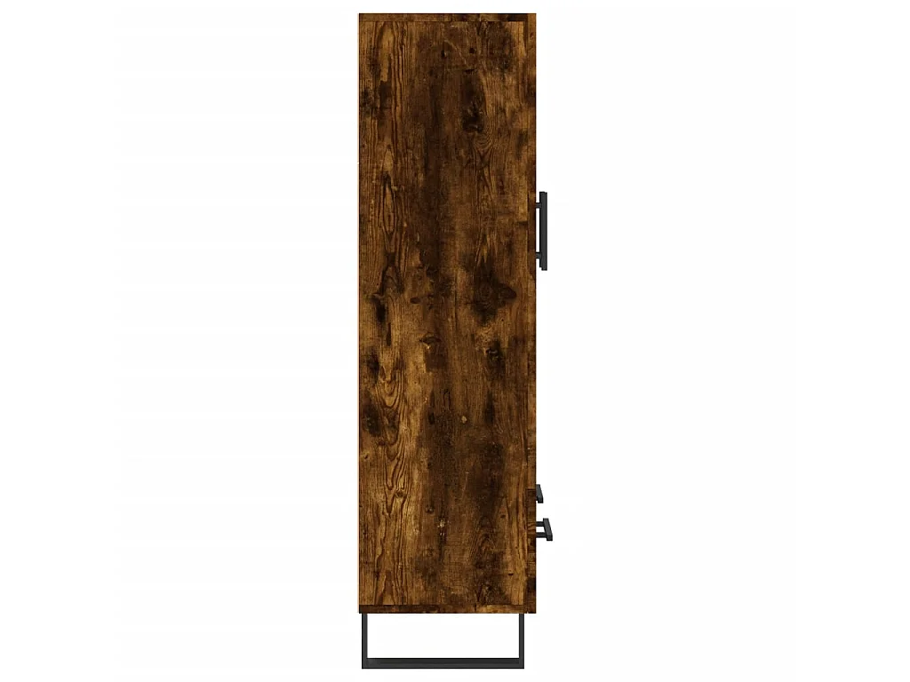 Buffet haut chêne fumé 69,5x31x115 cm bois d'ingénierie