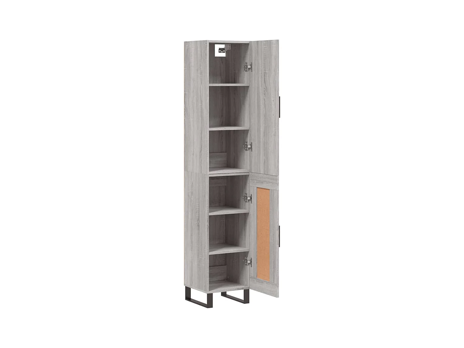 Highboard Grau Sonoma 34,5x34x180 cm Holzwerkstoff
