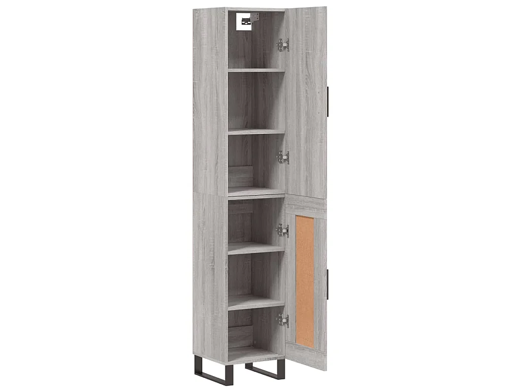 Buffet haut Sonoma gris 34,5x34x180 cm Bois d'ingénierie