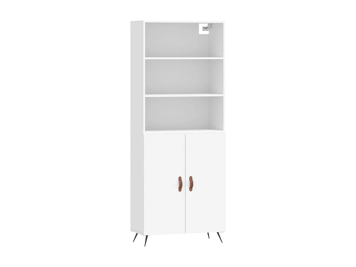 Buffet haut Blanc 69,5x34x180 cm Bois d'ingénierie