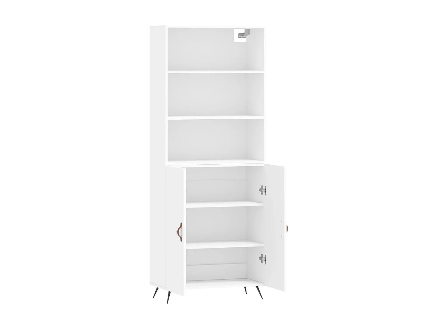 Buffet haut Blanc 69,5x34x180 cm Bois d'ingénierie