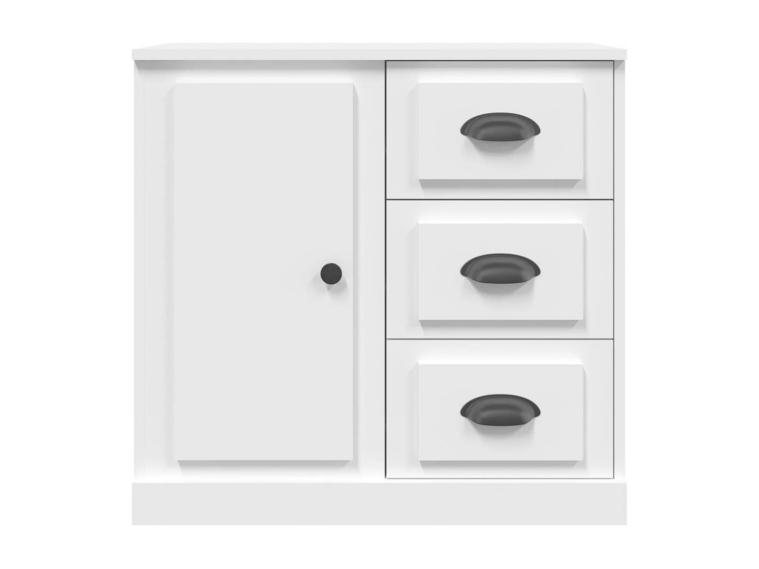 Credenze 2 pz Bianche in Legno Multistrato