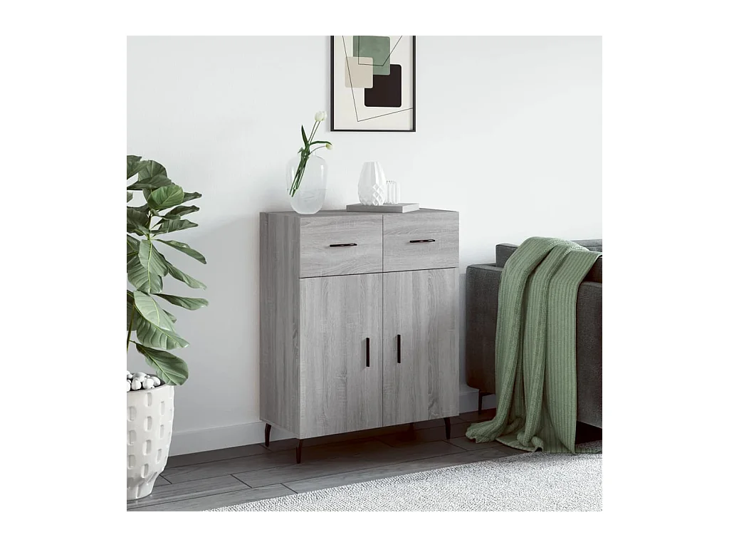 Buffet sonoma gris 69,5x34x90 cm bois d'ingénierie