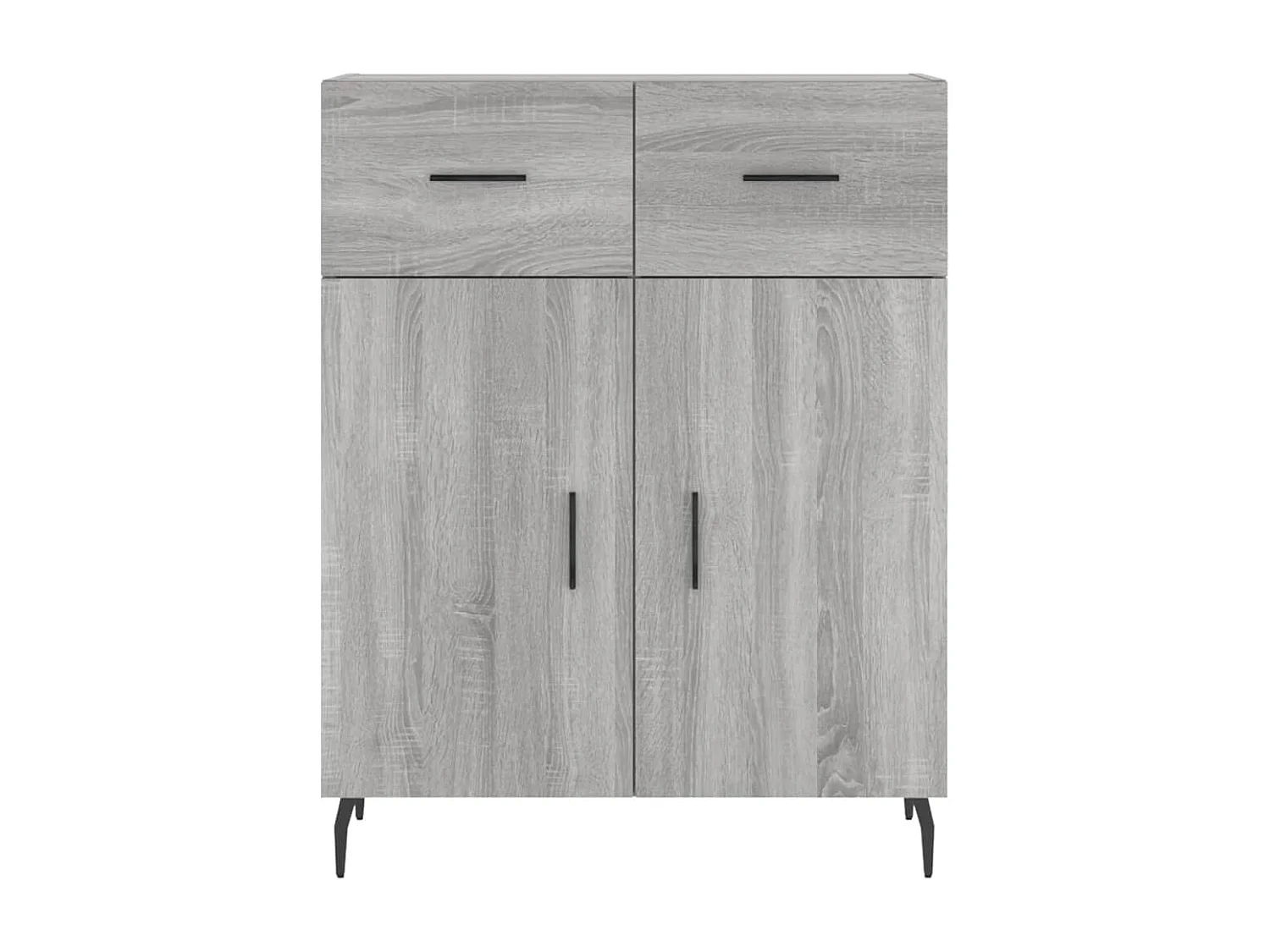 Dressoir 69,5x34x90 cm bewerkt hout grijs sonoma eikenkleurig