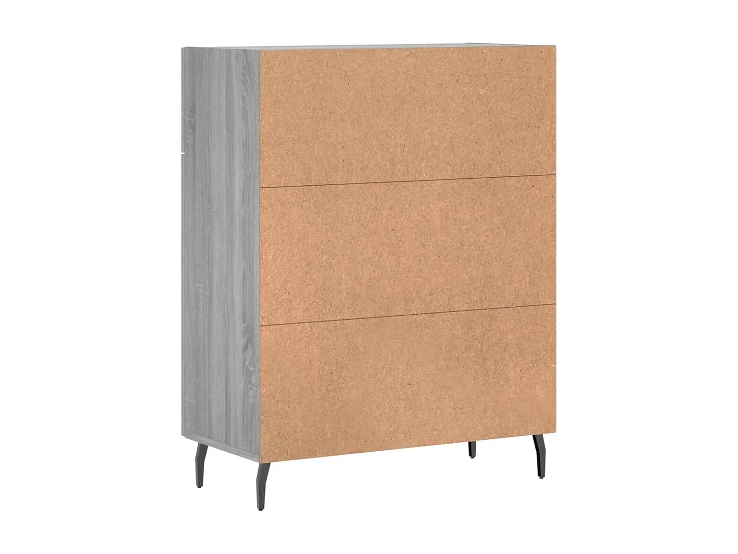 Dressoir 69,5x34x90 cm bewerkt hout grijs sonoma eikenkleurig