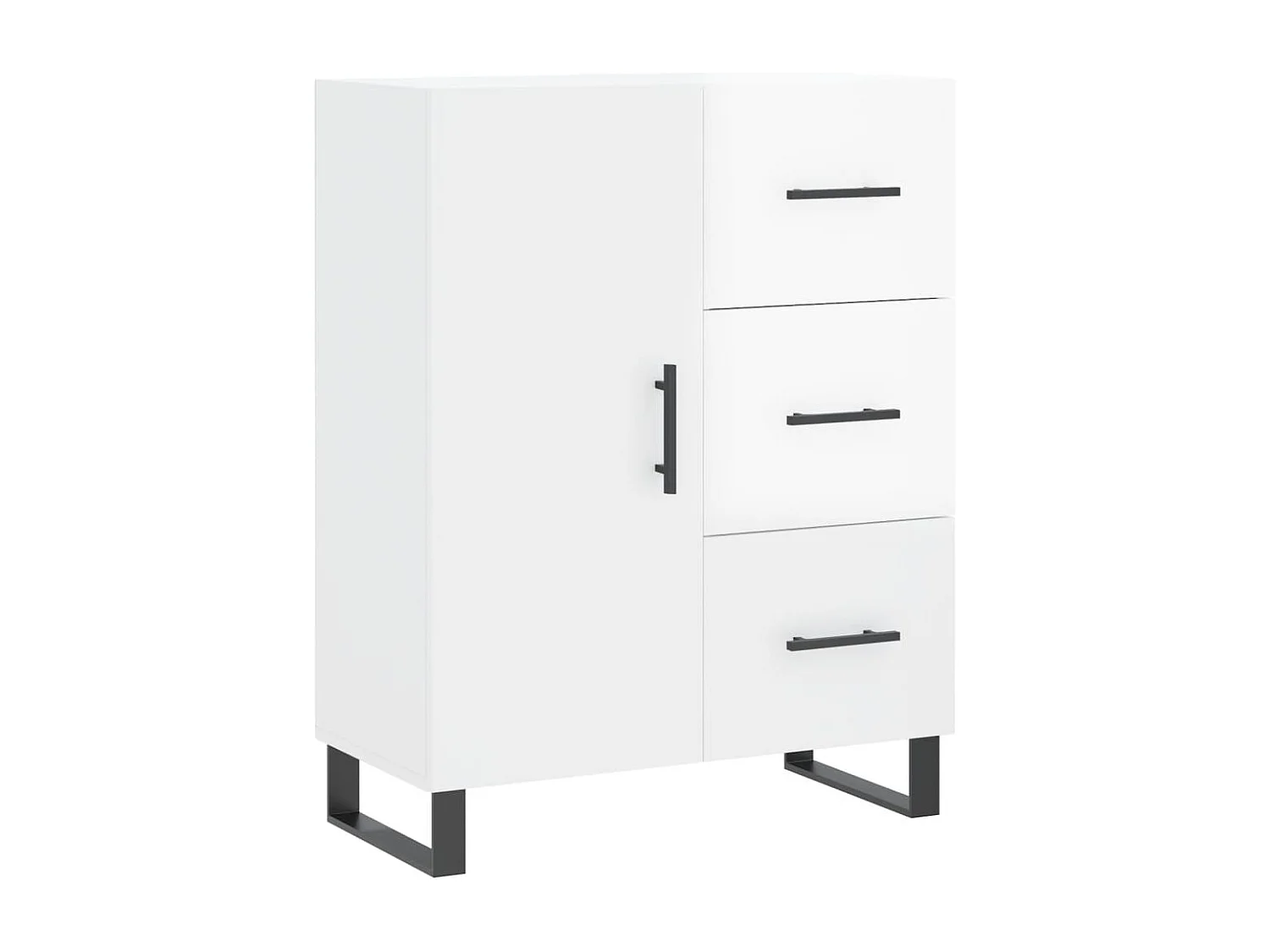 Sideboard Hochglanz-Weiß 69,5x34x90 cm Holzwerkstoff