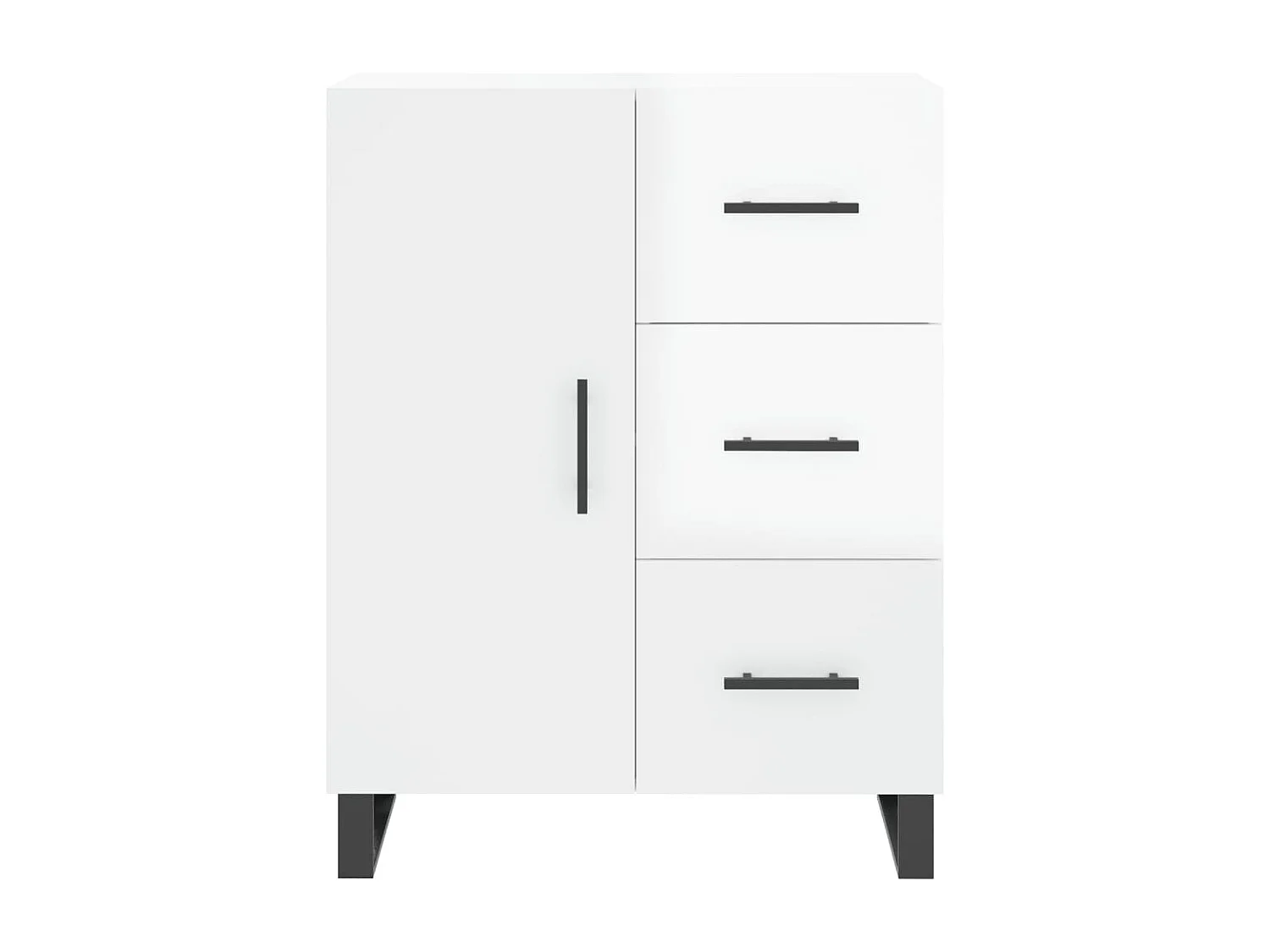 Sideboard Hochglanz-Weiß 69,5x34x90 cm Holzwerkstoff