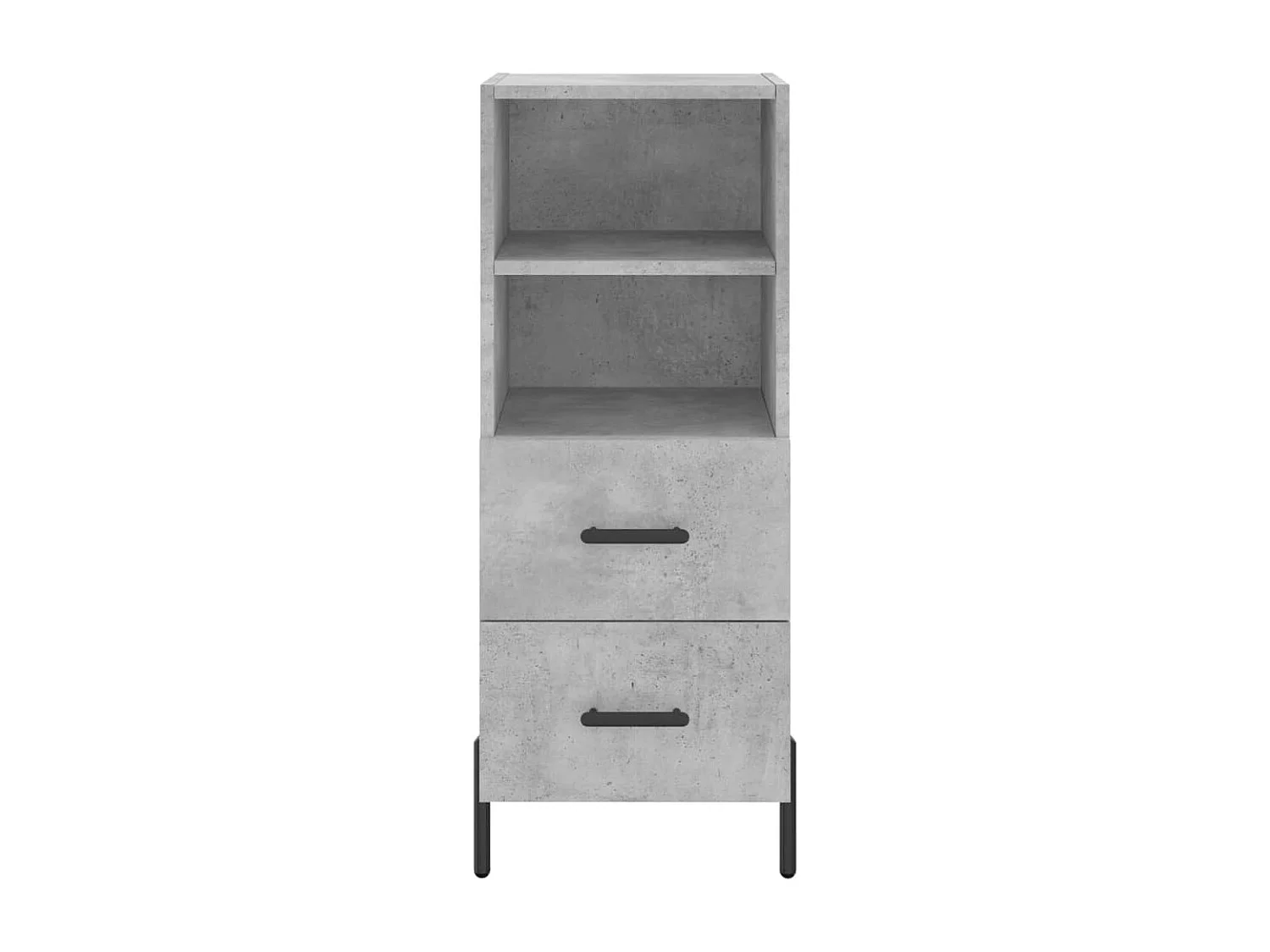 Credenza Grigio Cemento 34,5x34x90 cm in Legno Multistrato