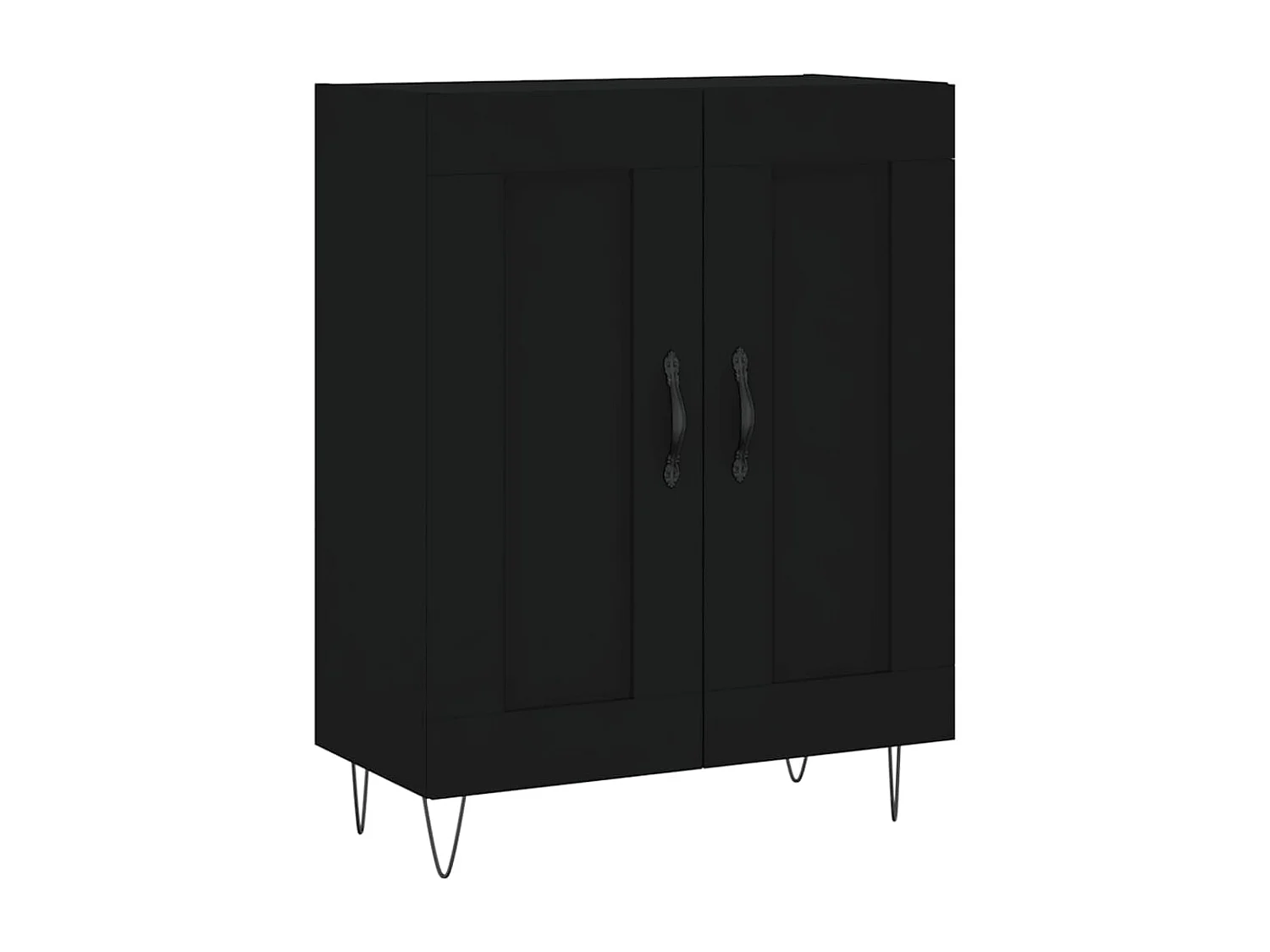 Credenza Nera 69,5x34x90 cm in Legno Multistrato