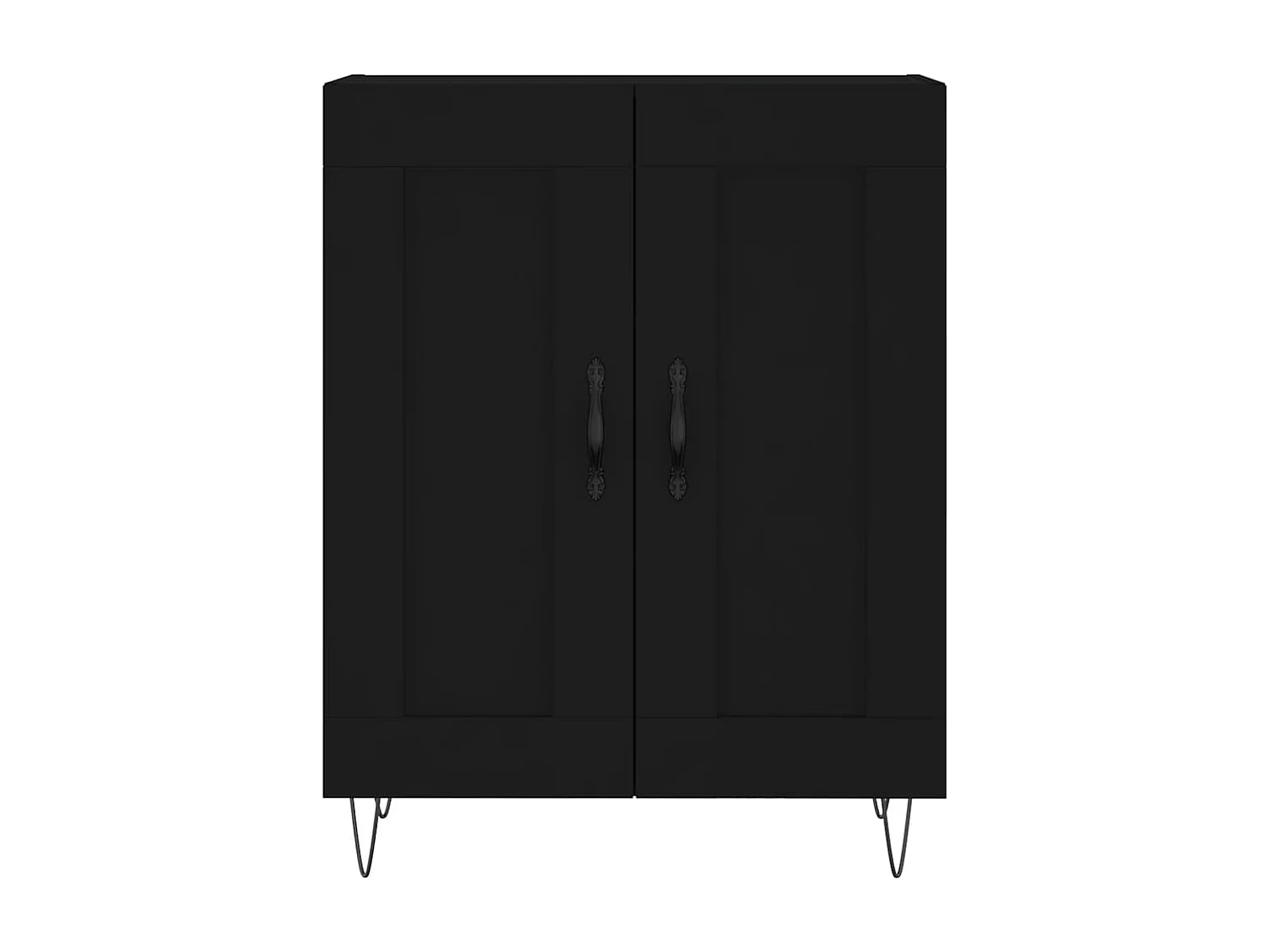 Credenza Nera 69,5x34x90 cm in Legno Multistrato