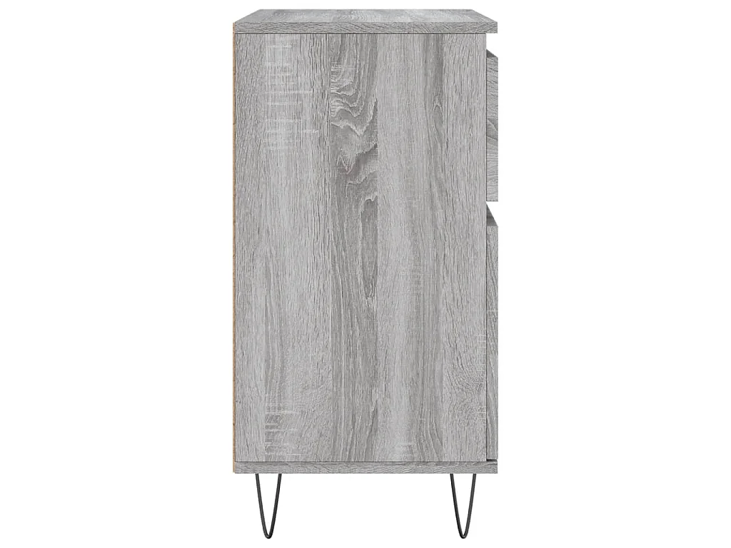 Dressoir 60x35x70 cm bewerkt hout grijs sonoma eikenkleurig