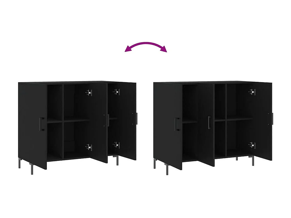 Aparador 90x34x80 cm derivados de madeira preto