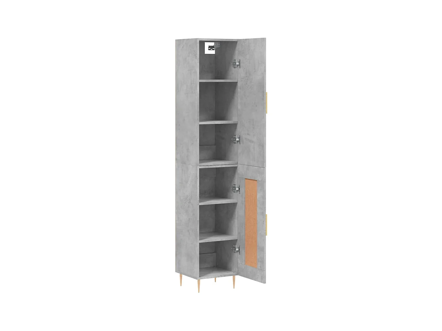 Highboard Betongrau 34,5x34x180 cm Holzwerkstoff