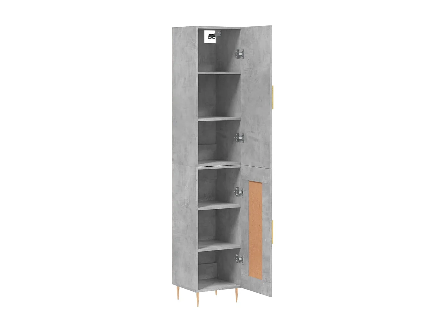 Highboard Betongrau 34,5x34x180 cm Holzwerkstoff