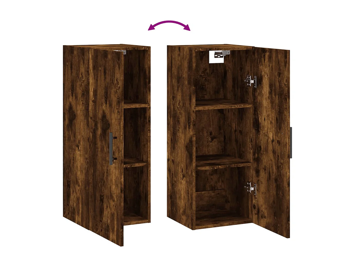 Armoire murale chêne fumé 34,5x34x90 cm