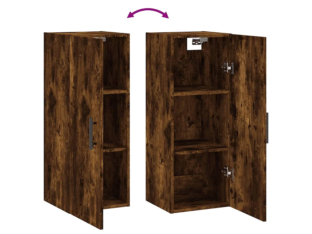 Bovenkast 34,5x34x90 cm gerookt eikenkleurig