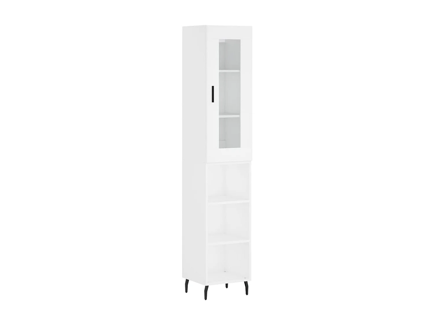 Buffet haut Blanc 34,5x34x180 cm Bois d'ingénierie