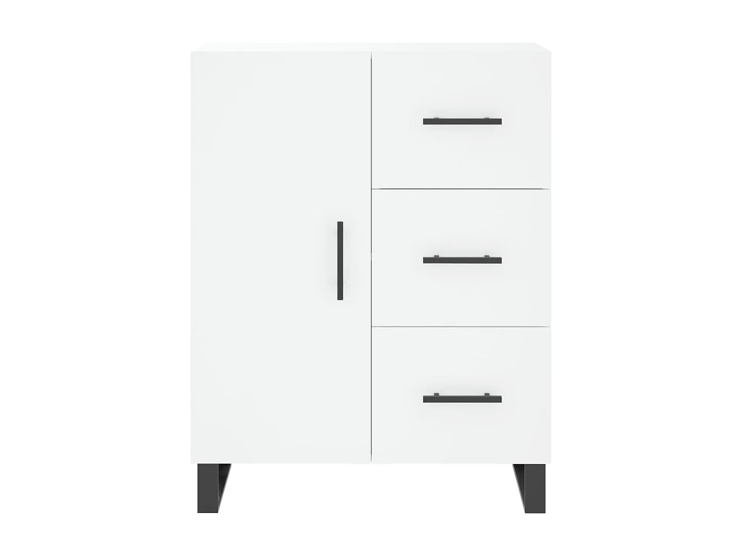 Buffet haut Blanc 69,5x34x180 cm Bois d'ingénierie