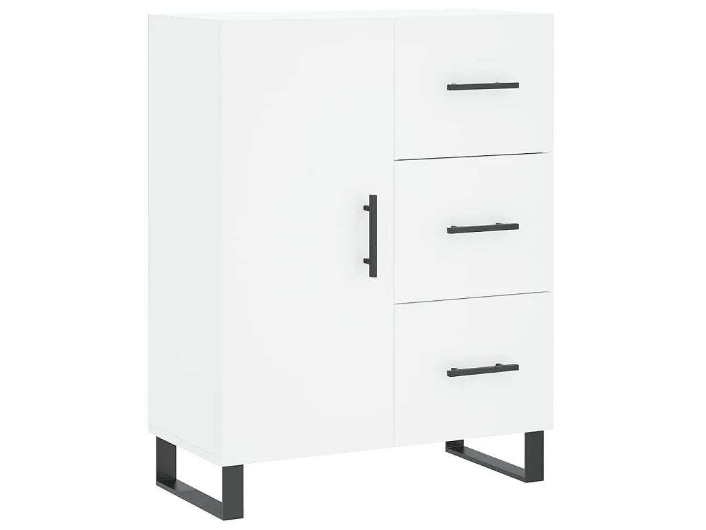 Buffet haut Blanc 69,5x34x180 cm Bois d'ingénierie