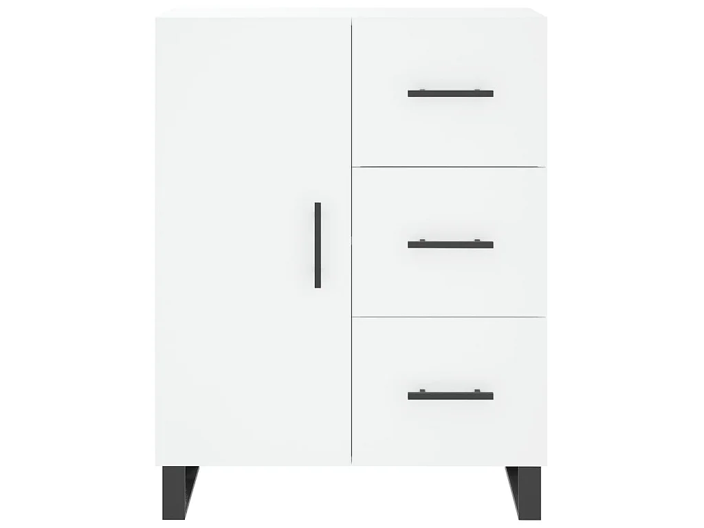 Buffet haut Blanc 69,5x34x180 cm Bois d'ingénierie