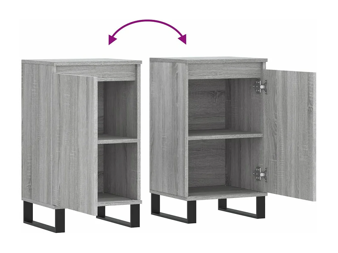 Buffet sonoma gris 40x35x70 cm bois d'ingénierie