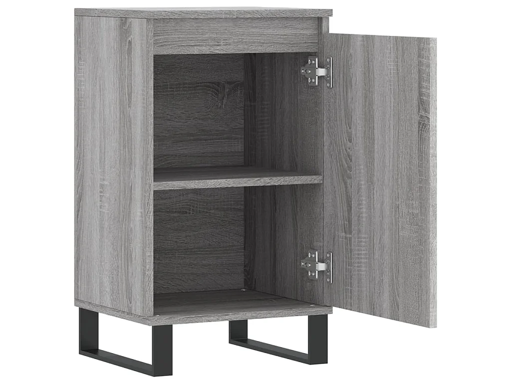 Dressoir 40x35x70 cm bewerkt hout grijs sonoma
