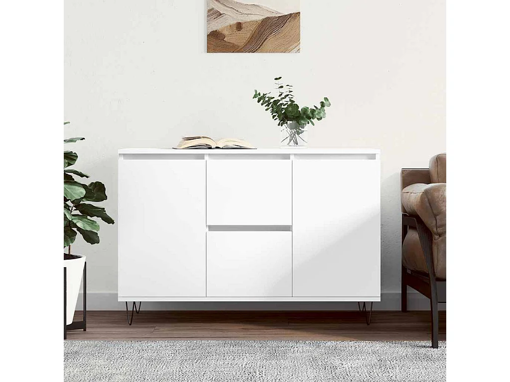 Sideboard Weiß 101,5x35x70 cm Holzwerkstoff