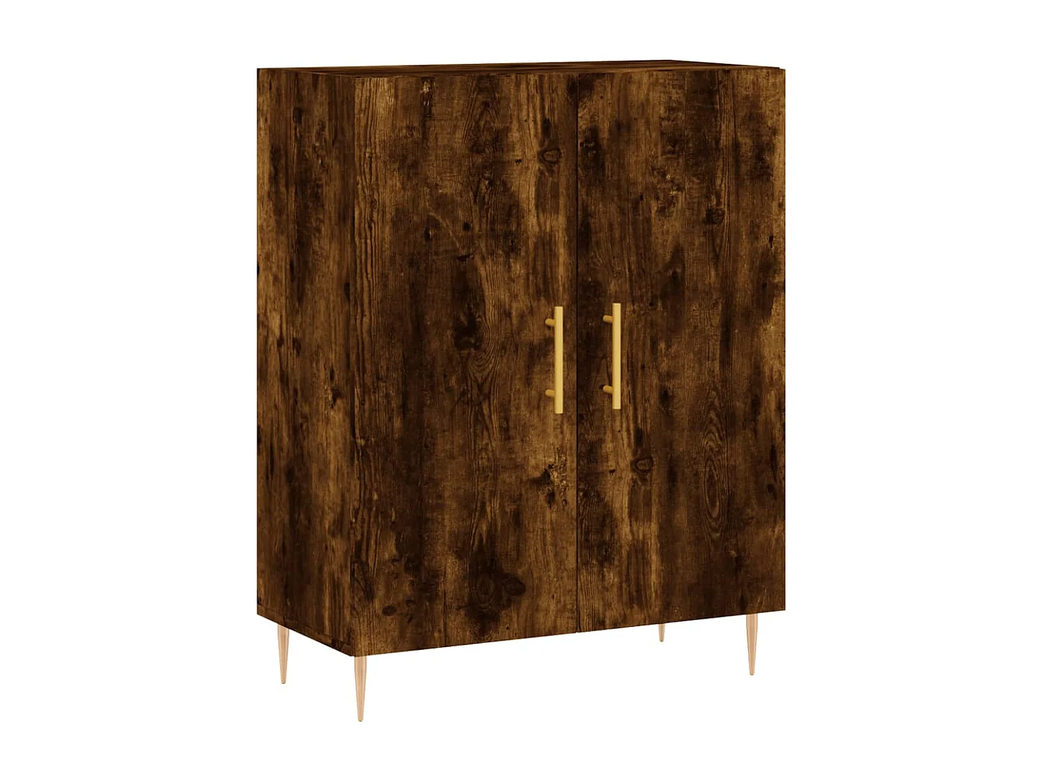 Buffet chêne fumé 69,5x34x90 cm bois d'ingénierie