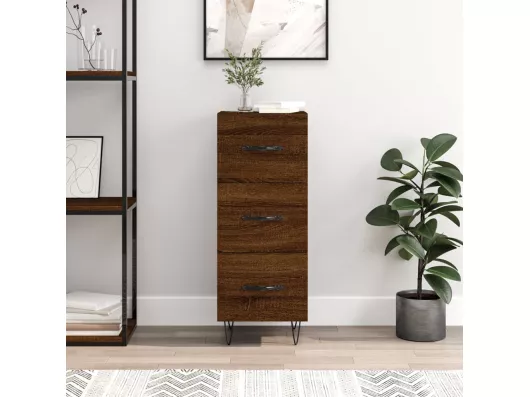 Kauf Unique Sideboard Braun Eichen-Optik 34,5x34x90 cm Holzwerkstoff