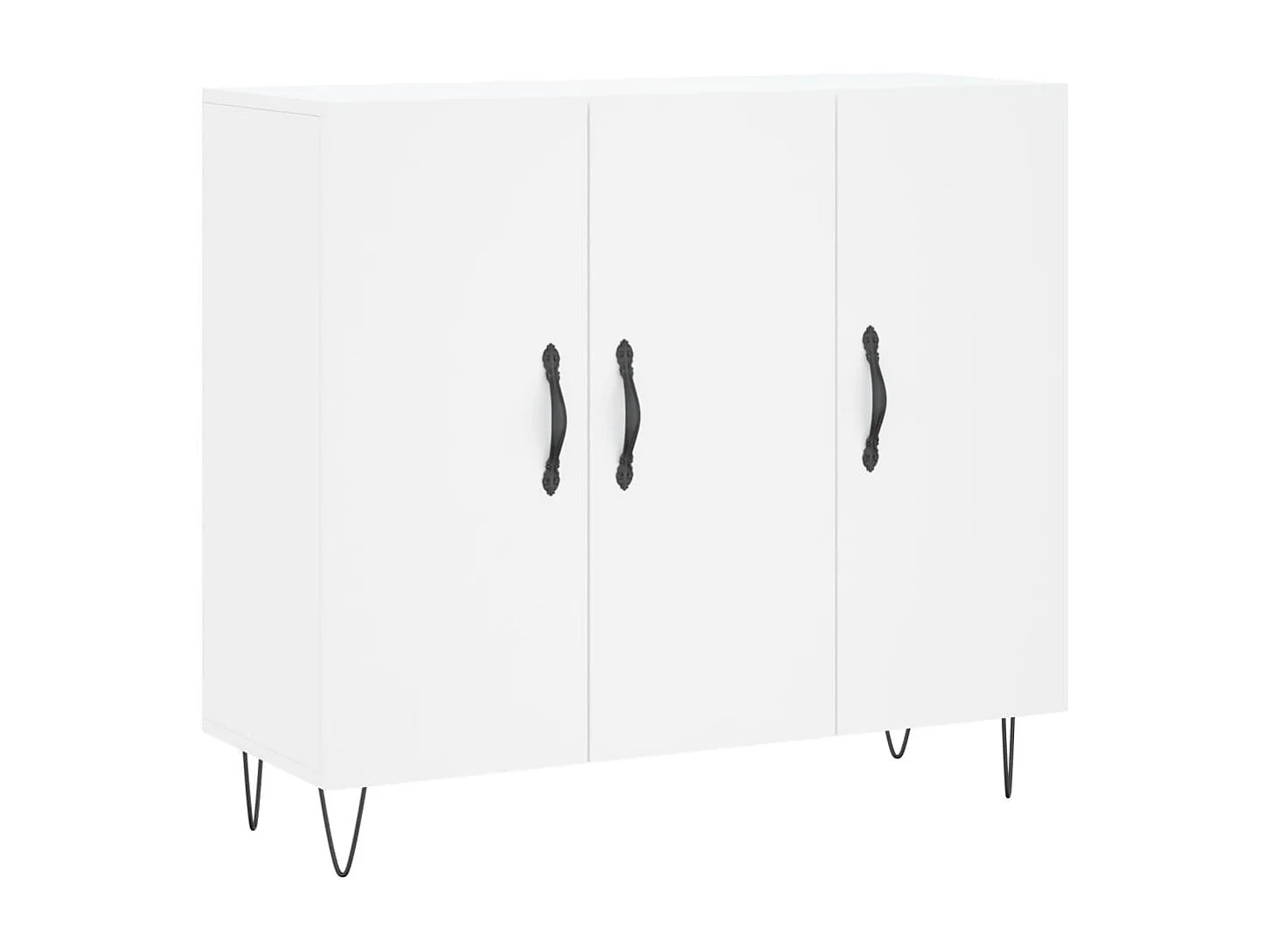 Buffet blanc 90x34x80 cm bois d'ingénierie