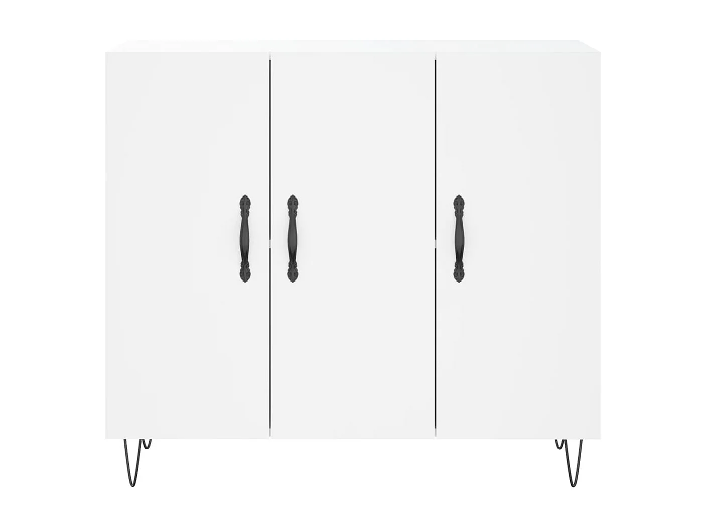 Buffet blanc 90x34x80 cm bois d'ingénierie