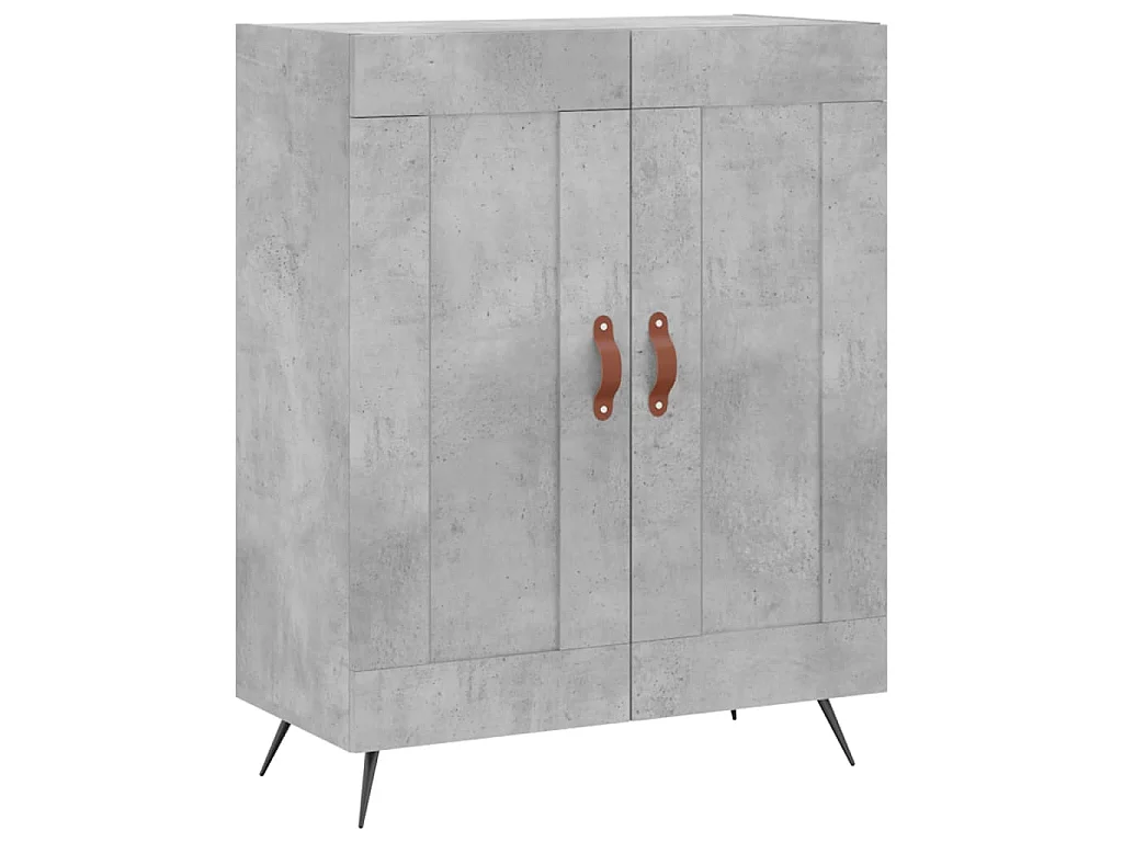 Highboard Betongrau 69,5x34x180 cm Holzwerkstoff