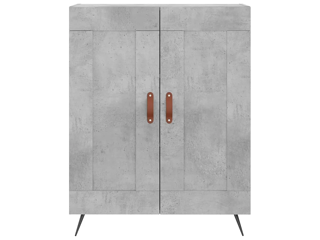 Highboard Betongrau 69,5x34x180 cm Holzwerkstoff