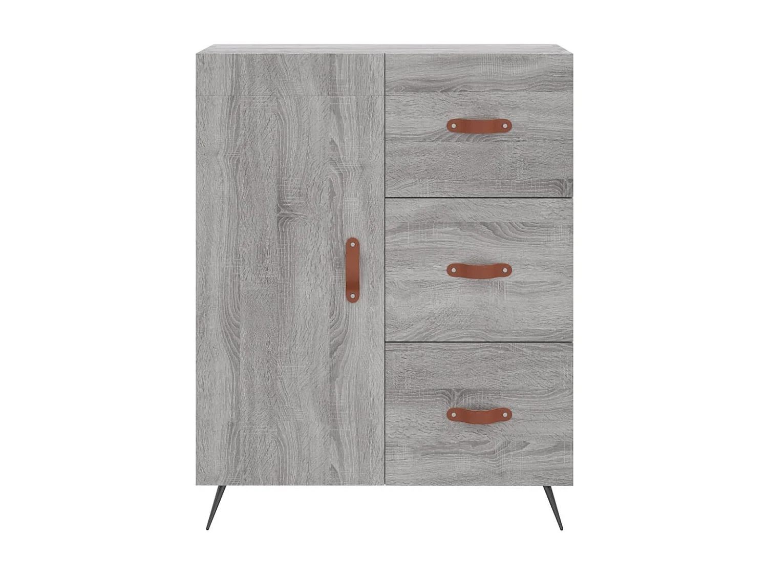 Highboard Grau Sonoma 69,5x34x180 cm Holzwerkstoff