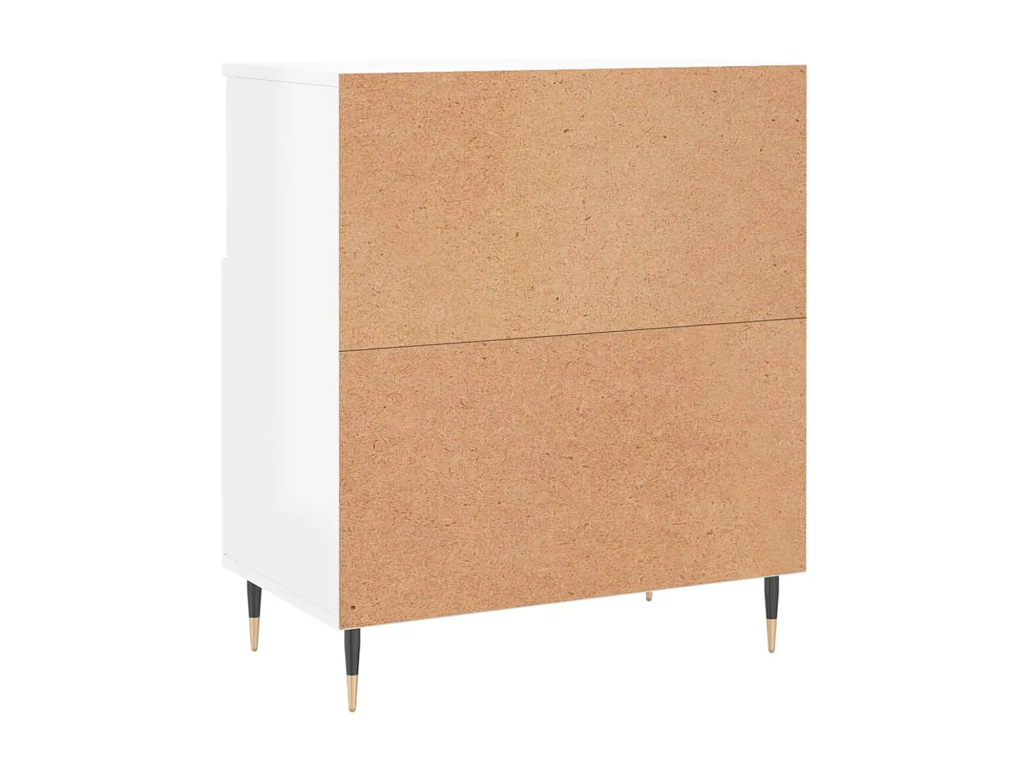 Credenza Bianco Lucido 60x35x70 cm in Legno Multistrato