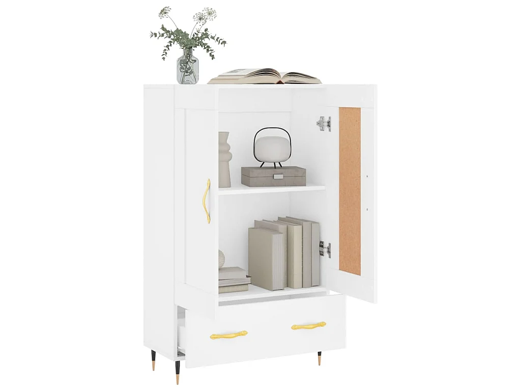 Aparador alto 69,5x31x115 cm derivados de madeira branco