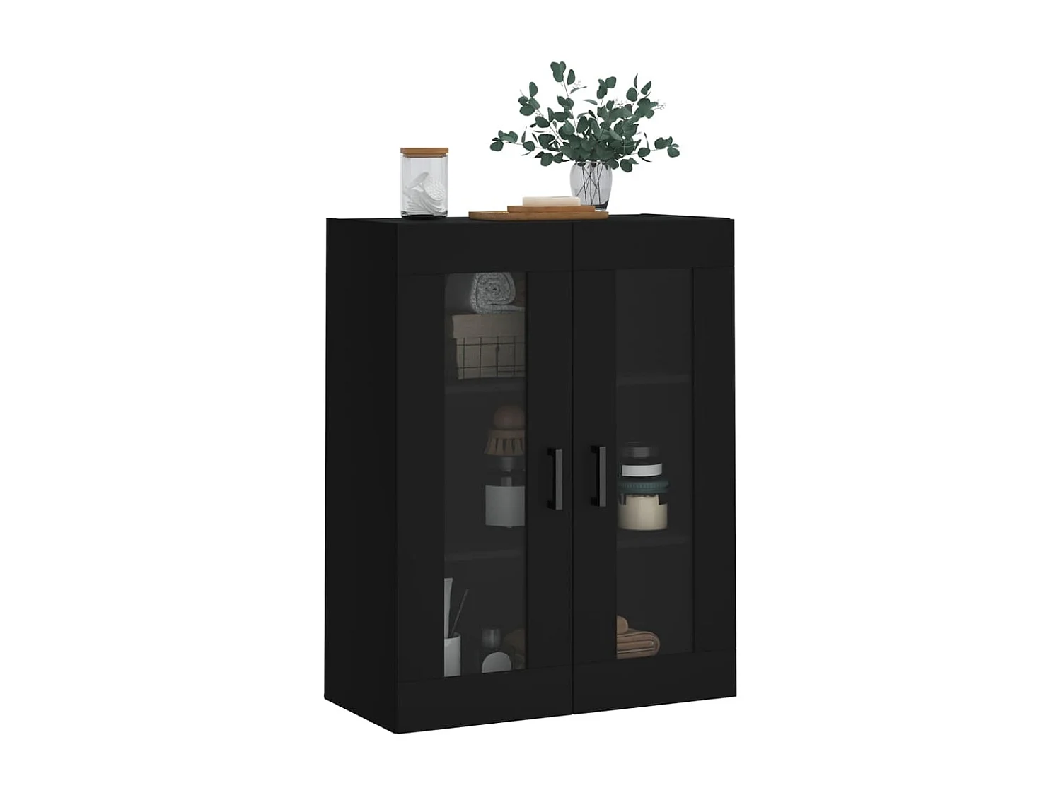 Armoire murale noir 69,5x34x90 cm