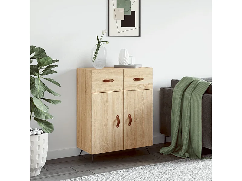 Credenza Rovere Sonoma 69,5x34x90 cm in Legno Multistrato