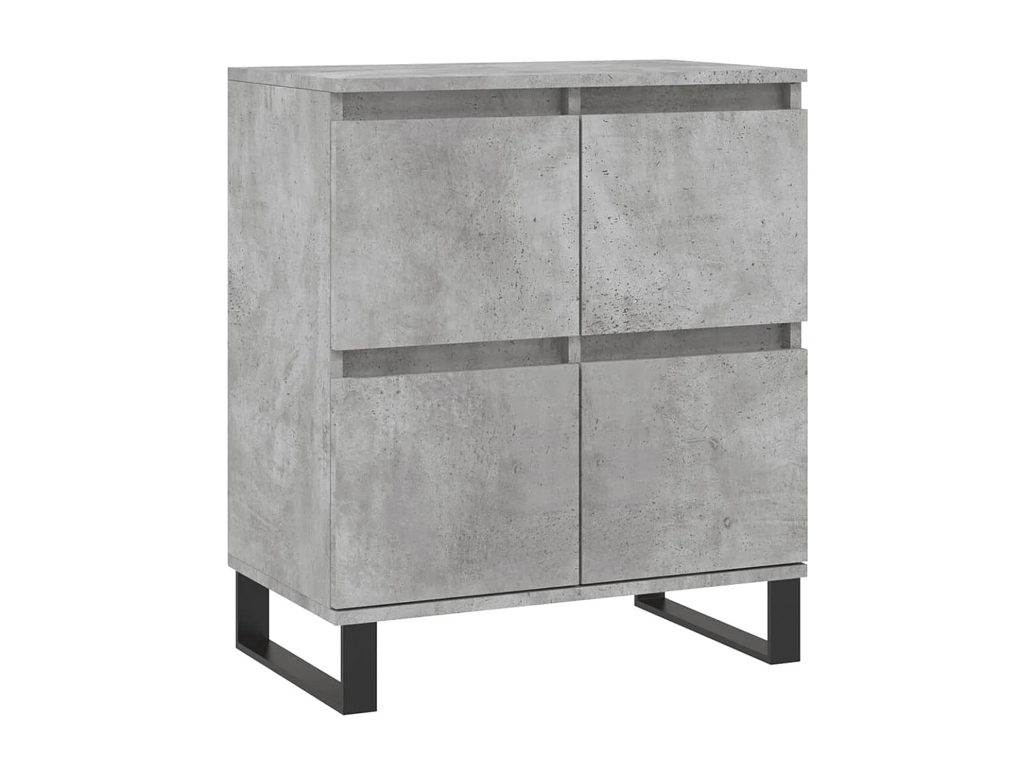 Aparador de madera contrachapada gris hormigón 60x35x70 cm