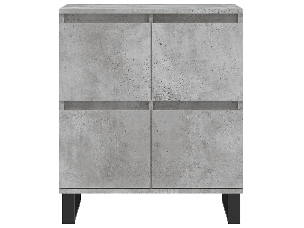 Aparador de madera contrachapada gris hormigón 60x35x70 cm