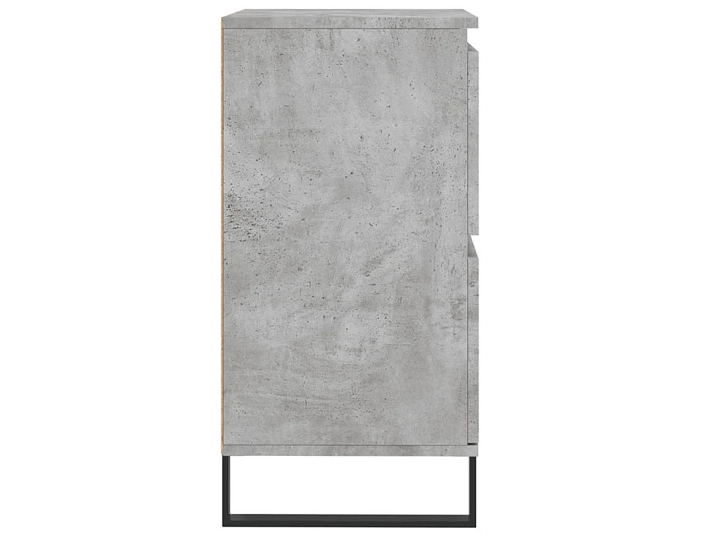 Aparador de madera contrachapada gris hormigón 60x35x70 cm