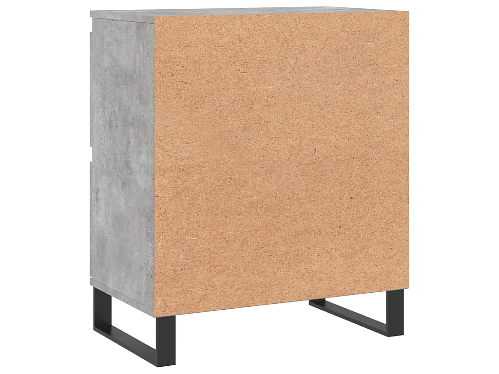 Aparador de madera contrachapada gris hormigón 60x35x70 cm