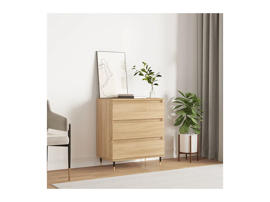 Credenza Rovere Sonoma 60x35x70 cm in Legno Multistrato