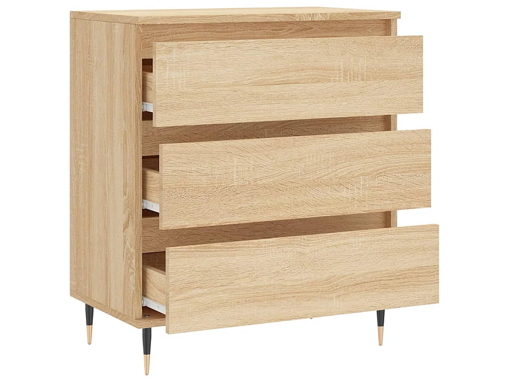 Dressoir 60x35x70 cm bewerkt hout sonoma eikenkleurig