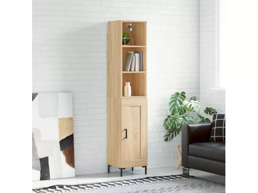 Kauf Unique Highboard Sonoma-Eiche 34,5x34x180 cm Holzwerkstoff