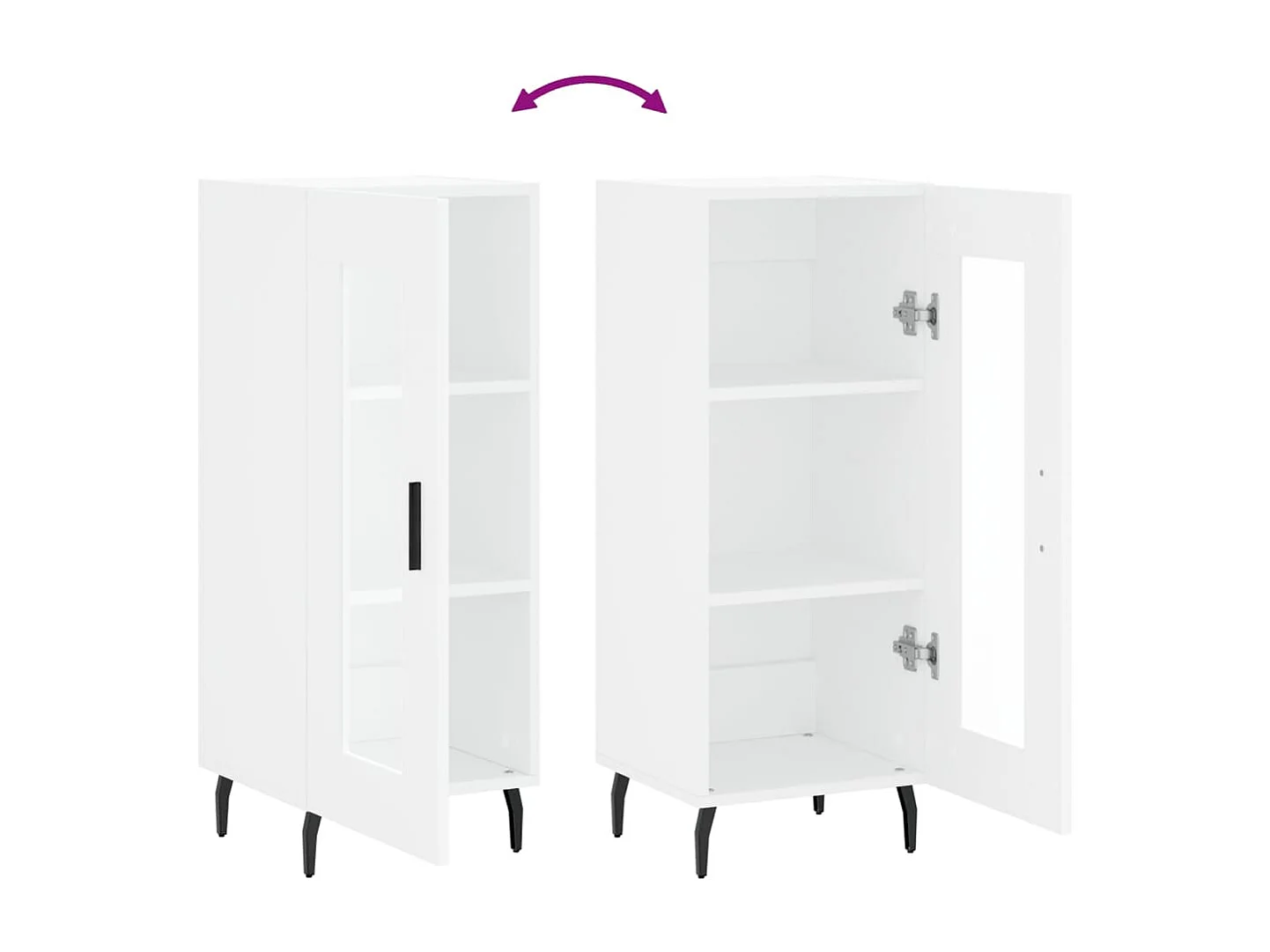 Buffet blanc 34,5x34x90 cm bois d'ingénierie