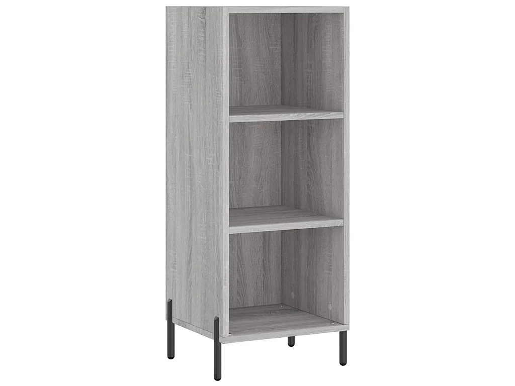Credenza Grigio Sonoma 34,5x34x180 cm in Legno Multistrato
