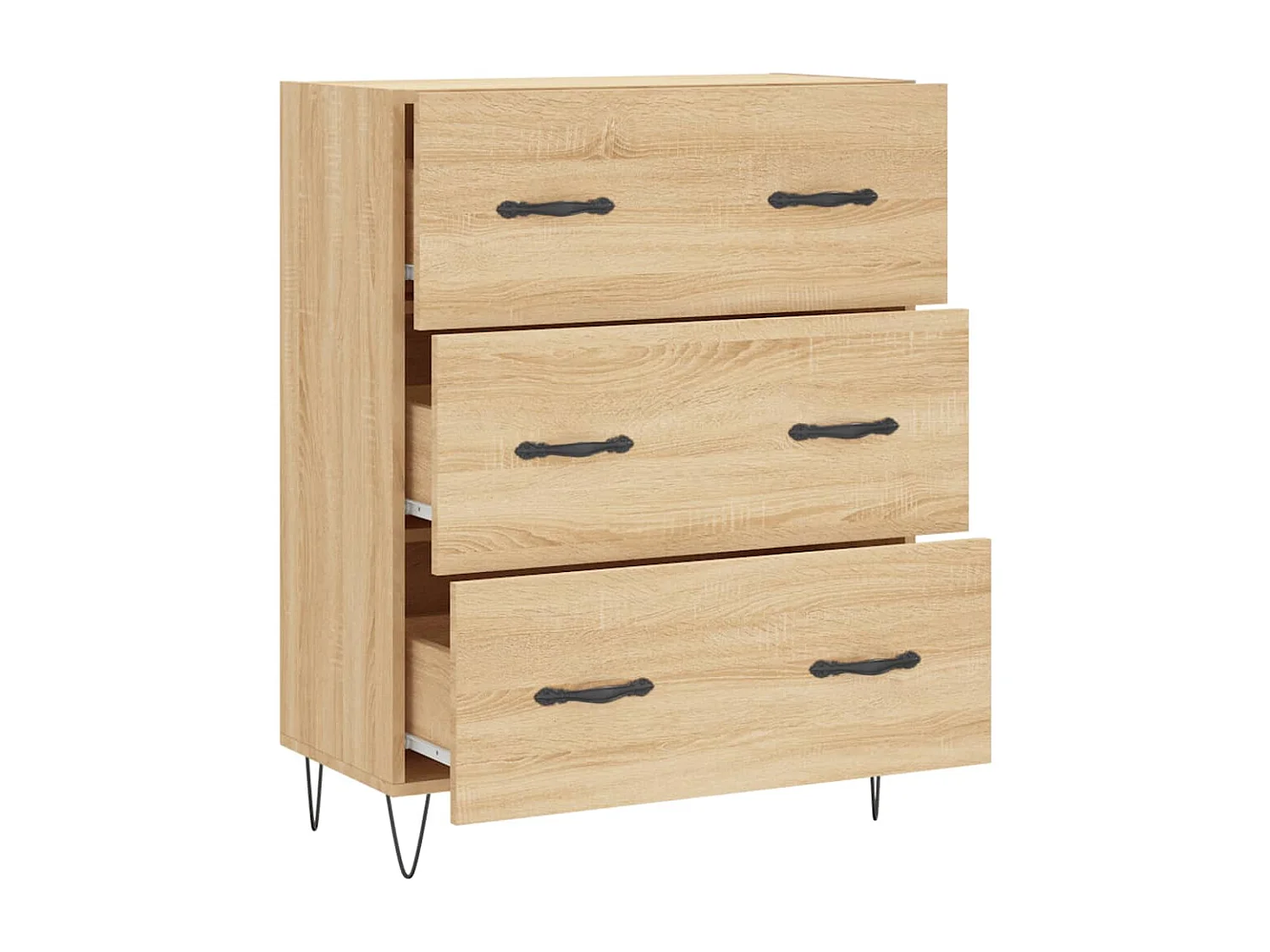 Buffet chêne sonoma 69,5x34x90 cm bois d'ingénierie